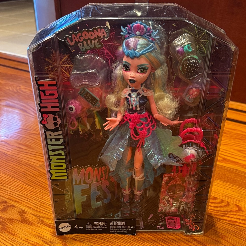 Monster High Lagoona Blue Doll - Blue and Pink